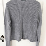 Banana Republic  Cable Knit Mock Neck Pullover Sweater Dark Gray Size Medium M Photo 0