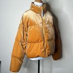 Fabletics Light Honey Wonder Velour Cropped Puffer Jacket Photo 2