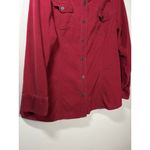 st. john's bay  Wilderness Lodge Red Corduroy Button Down Shirt Gorpcore Large Photo 2