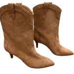 DV Dolce‎ Vita Andres Tan Faux Leather Heeled Western Booties Size 9.5 Photo 0