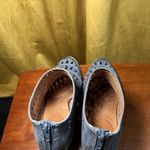 Sofft Westwood II Perforated Lasercut Denim Blue Suede Ankle‎ Booties 9 Photo 5