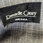 Vintage 90s Floral Embroidered Plaid Maxi Dress Sheath Button Front Gray White 8 Photo 9