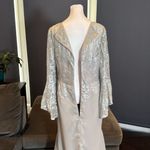 Women’s Gray Full Length Chiffon Mother of the Bride Formal Dress ZipBack Size M Size M Photo 7