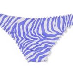 Shade & Shore Bikini Bottom Size XL Ruffle Cheeky Animal Print Purple White NWT Photo 1
