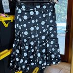 NWT INC International Concepts 100% Silk Black & White Polka Dot Skirt Size 8 Photo 9