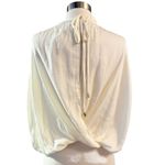 Free People Rachel Silky Top Ivory V-Neck Slinky Jersey Cropped Medium NWOT Photo 11