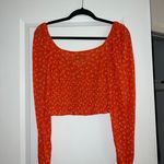 Urban Outfitters Red Cropped Long Sleeve Photo 2