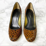 Banana Republic ‎ Calf Hair Leopard Almond Toe Heels Size 6 Mob Wife Photo 1