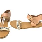 J.Crew Crystal Embellished Jewel Encrusted Open Toe Leather Flats Sandals Shoes Photo 1