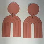 Terracotta Clay Retro Boho Arch Earrings Photo 1