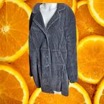 Denim & Company Corduroy Blazer Jacket Button Front Pockets‎ Black XL Gray Photo 7