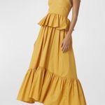 MISA Los Angeles  Rosie Bustier Peplum-Waist Poplin Maxi Dress - Size M Photo 1