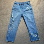 Madewell  The Perfect Vintage Summer Jeans Embroidered Edition Size 24 Floral Photo 1