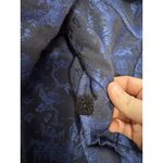 Susan Graver   Women Jacket 1X Blue Black Floral Evening Oriental Classic Buttons Photo 10