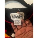 Knitworks ‎ Vintage Happy Snowman Christmas Sweater Women's Medium Black Photo 3