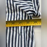 Paige  Blouse AVERY Button Down Shirt Stripes Navy White Short Sleeves L Photo 6