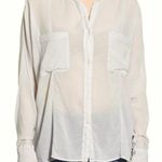 James Perse James Peres Button-Up Oversized Cotton Silk Blend Shirt Photo 1
