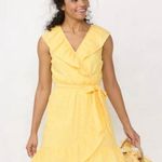 LC Lauren Conrad Ruffled Eyelet Crochet V Neck Wrap Dress Size XSMALL NWT Photo 0
