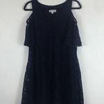 Nanette Lepore Blue Lace Cold Shoulder Mini Dress Photo 2