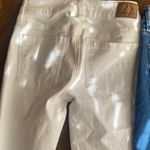 American Eagle Outfitters White and Blue Skinny Jeans Photo 9