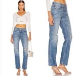 SlvrLake Tyler Distressed Straight Leg Jeans Old Ways Wash Mid Rise Womens 23 Blue Photo 1