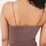 Free People Skinny Strap Brami / Mink Sparkle XS/S Photo 6