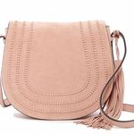 Vince Camuto Izzi Pink Suede Saddle Bag Photo 2