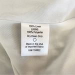 Emerson Fry Midi Dress 100% Linen Gingham Gathered Sleeve Blue Size XXS Photo 8