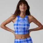 Athleta  Conscious Crop Bikini Top blue tie-dye pattern size small Photo 0