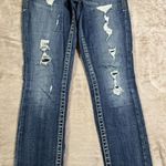 Silver Jeans Silver Aiko Women's Straight Low Rise Blue Denim Distressed Size 29 Photo 0