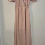Show Me Your Mumu NWT - Sophia Wrap Dress Dusty Blush Crisp Bridesmaid Wedding Photo 2