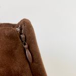 CHAPS NWT Chocolate Brown Vegan Suede Mid-Rise Fitted Legging Medium Photo 6