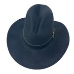 Frye  Black Wool Felt Cowboy Hat with harnes sz S Photo 1