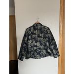 Venus  Floral Metallic Jacquard Blazer Jacket Size 10 Gold Navy Black Photo 6