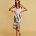 Marine layer Women's Layla Wrap Stripe Midi Skirt size Medium Photo 2