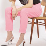 Topshop Moto NWOT Neon Pink High Rise Frayed Ankle Jeans Photo 0