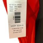 Yumi Kim  So Social Red Tulip Midi Dress XS NWT Sleeveless Racerback Flawed Photo 5