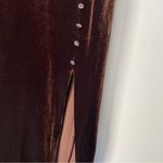 Vintage Brown Velvet Dress Midi Bodycon Fall Witchy Gothic Whimsy 90s Gala Y2K 8 Photo 3