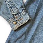 Cabin creek Vintage Denim Floral Embroidered Button Up 100% Cotton Medium  Photo 3