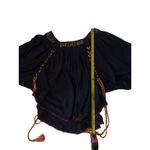 Rocks & Indigo Embroidered Floral Top M Boho Hippie Costal Cowgirl Coconut Girl Orange Size M Photo 9