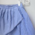 American Eagle Blue and White Plaid and Stripe Mini Skirt Size XS Photo 2