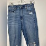 American Eagle Mom Comfort Stretch Relaxed Fit Jeans Sz 4R Distressed Photo 2