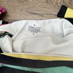 Lovers + Friends SM Take Me Away 1PC Lace UP Neon Striped Swimsuit Photo 6