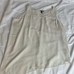 Eileen Fisher  crepe silk hi lo tank 100% silk sz M ivory Photo 0