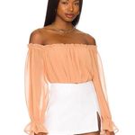 1. State  xRevolve Off-The-Shoulder Peplum Blouse in Toasted Nut Size S, New w/Tag Photo 9