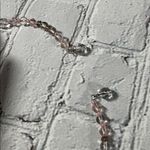 Baby Pink Silver Beaded Choker 14” Photo 5