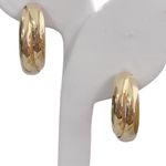 The Moon 585 14K Solid Yellow Gold X Cross Half Earrings Photo 1