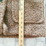 Free People So Soft Cozy Brown Sherpa Button Front Peacoat Sz S Photo 8