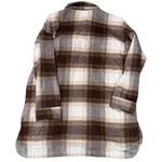 Banana Republic  Womens Plaid Shacket Oversized Button Down Shirt Jacket XL Brown Photo 3