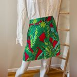 Vineyard Vines Skirt Size 12 Silk Blend Mini Pencil Womens Banana Leaf Print Photo 2